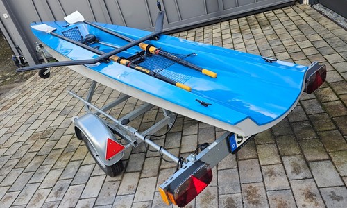Sportruderboot Ruderboot Coastal Rower Yole mit Habeck Trailer und Ruder - Bild 8 von 8