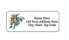 30 TROPICAL DOLPHINS PERSONALIZED RETURN ADDRESS LABELS 1 in X 2.625 in