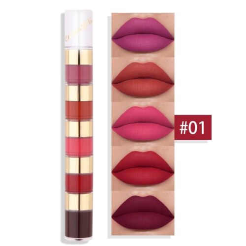 CMAADU 5 In 1 Velvet Matte Lipsticks for Lips Gloss Lip Tint Waterproof - Picture 4 of 4