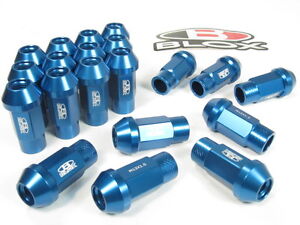 BLOX Aluminum Extended Open Ended Wheel Tuner Lug Nuts Silver 12x1.5mm 20pcs NEW