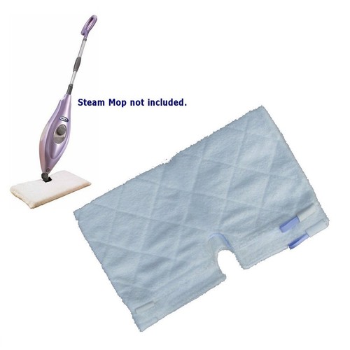 New- RECTANGLE Shark Steam Pocket Mop Pads White Washable Microfiber Replacement - Picture 2 of 10