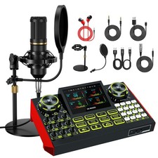 G9 Podcast Microphone Bundle with Live Sound Card Audio Mixer, Podcast Equipm...