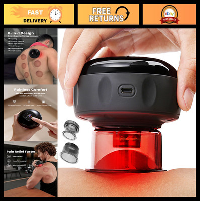6-in-1 Electric Cupping Therapy Massager Kit, 20 Heat & Suction Levels, Pain Rel