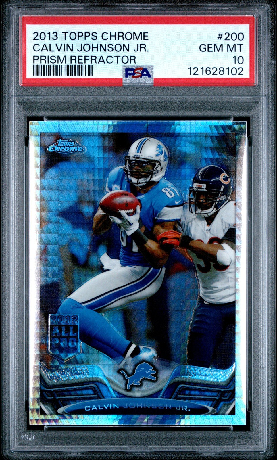 2013 TOPPS CHROME PRISM REFRACTOR #200 CALVIN JOHNSON JR. 106/260 PSA 10