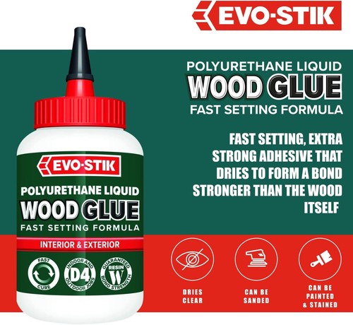 Polyurethane Interior & Exterior Liquid Wood Glue, 500ml - Picture 3 of 7