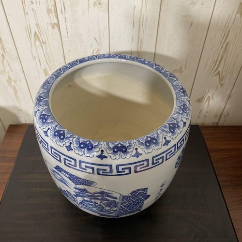 Water Bowl, Brazier, Medaka Pot, Ornamental Plants, Wild Seto Ware, Dyed And Edi - Picture 4 of 7