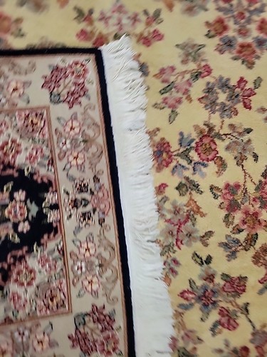 2' x 3'7" Sino Marineblau Makellos Handgeknüpft Wolle & Seide Orientteppich - Bild 7 von 14
