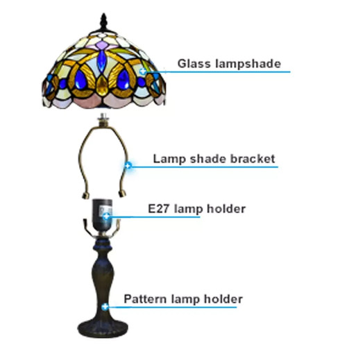 Tischlampe Tiffany Neu Antik Stil - Bild 9 von 10