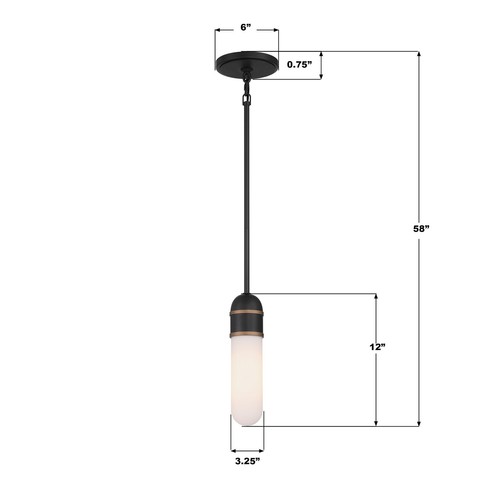 Crystorama Lighting Group CAP-8511 Capsule 3"W LED Mini Pendant - Gold - Picture 3 of 7