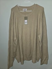 Men's Crewneck Pullover Sweater - Goodfellow & Co Tan xxl