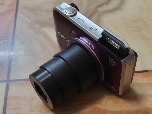 Canon PowerShot SX220 HS 12.1 MP Digital Camera 14x Optical Zoom w/Chagrer - Picture 10 of 11