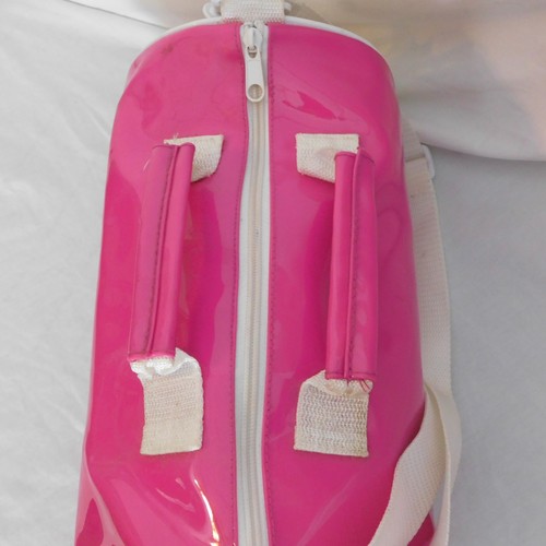 Vtg Spice Girls Hot Pink Vinyl Duffle Sports Tote Bag 90s Y2K - Picture 9 of 12