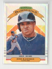 2019 Donruss Career Stat Line #6 Jose Ramirez DK 148/383 Diamond Kings Flat S/H
