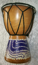 Vintage kleine afrikanische Handtrommel Bongo Trommel Fingertrommel