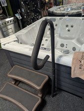 Spa Hand Rail - Black Stainless Steel Long Under Mount Bar Hot Tub Support Aid