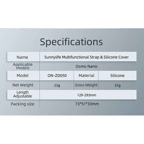Cámara Multifuncional Extendida Silicona Correa y Cubierta Protectora para OSMO Nano - Imagen 10 de 12