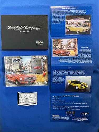 Ford Motor Company 100 Years Collectors Edition 1964 1/2 Mustang Zippo - Picture 2 of 6