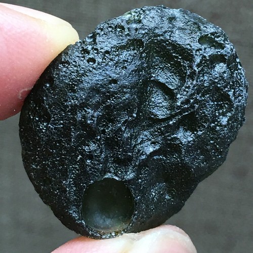 MOLDAVITE 34.55CT HEDGE HOG Ježkovna BESEDNICE CZECH REPUBLIC - Picture 4 of 8