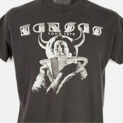 KANSAS BAND T Shirt Vintage 70s 1979 Monolith Tour Native American