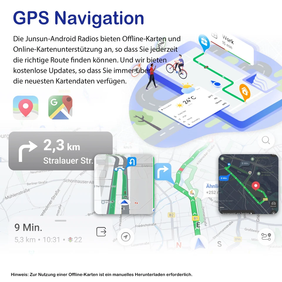 Android Radio Für VW Golf V VI Polo 6R Touran Tiguan T5 Passat B6 B7 128GB 4GLTE - Bild 2 von 4