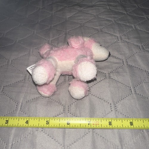Muñeco de peluche pequeño caniche blanco rosa perro - Imagen 3 de 3