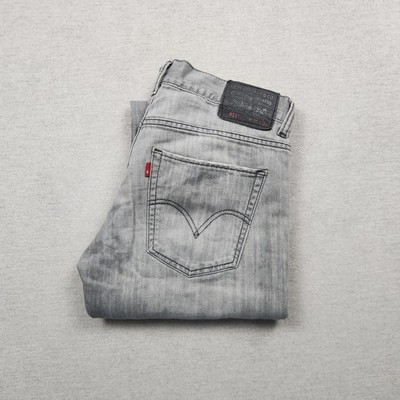 Levi's 511 Herren Jeans Hose W32 L34 Denim Grau Slim Fit Straight Gerade Stretch