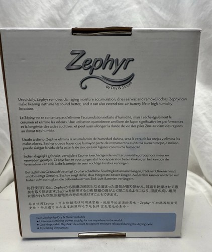 ZEPHYR BY DRY & STORE HEARING AID AIDS DRYER DRYING STORAGE CASE BRAND NEW - Picture 2 of 2
