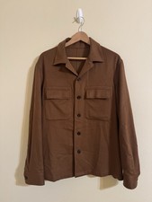 Camicia Ermenegildo Zegna Oasi sovracamicia in cashmere con bottoni Vicuna Medium