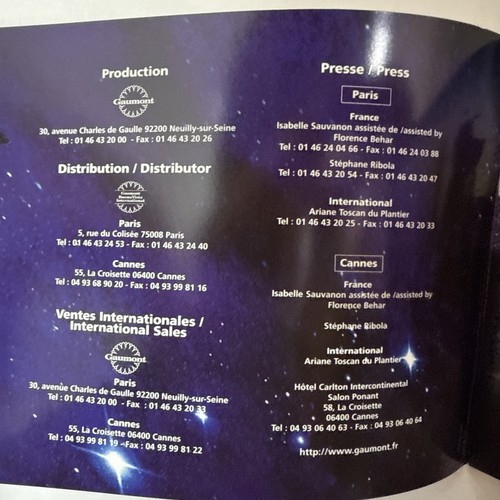 The Fifth Element Movie 1997 French Press Book With English As Well - Bild 2 von 14