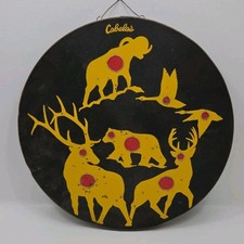 Vintage Cabela's Double-Sided Dart Board Target Wildlife & Classic 20 Buck