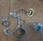 Vintage To Now Costume Jewelry Ring Lot Mens/Women's 11  Rings