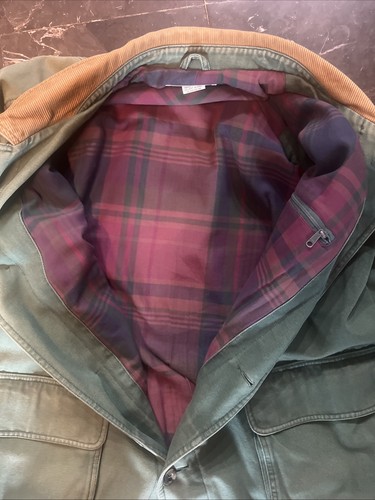 Chaqueta De Colección Y2K Eddie Bauer Tareas Para Hombres Granero XL Verde Botón Pana Forrada - Imagen 6 de 14