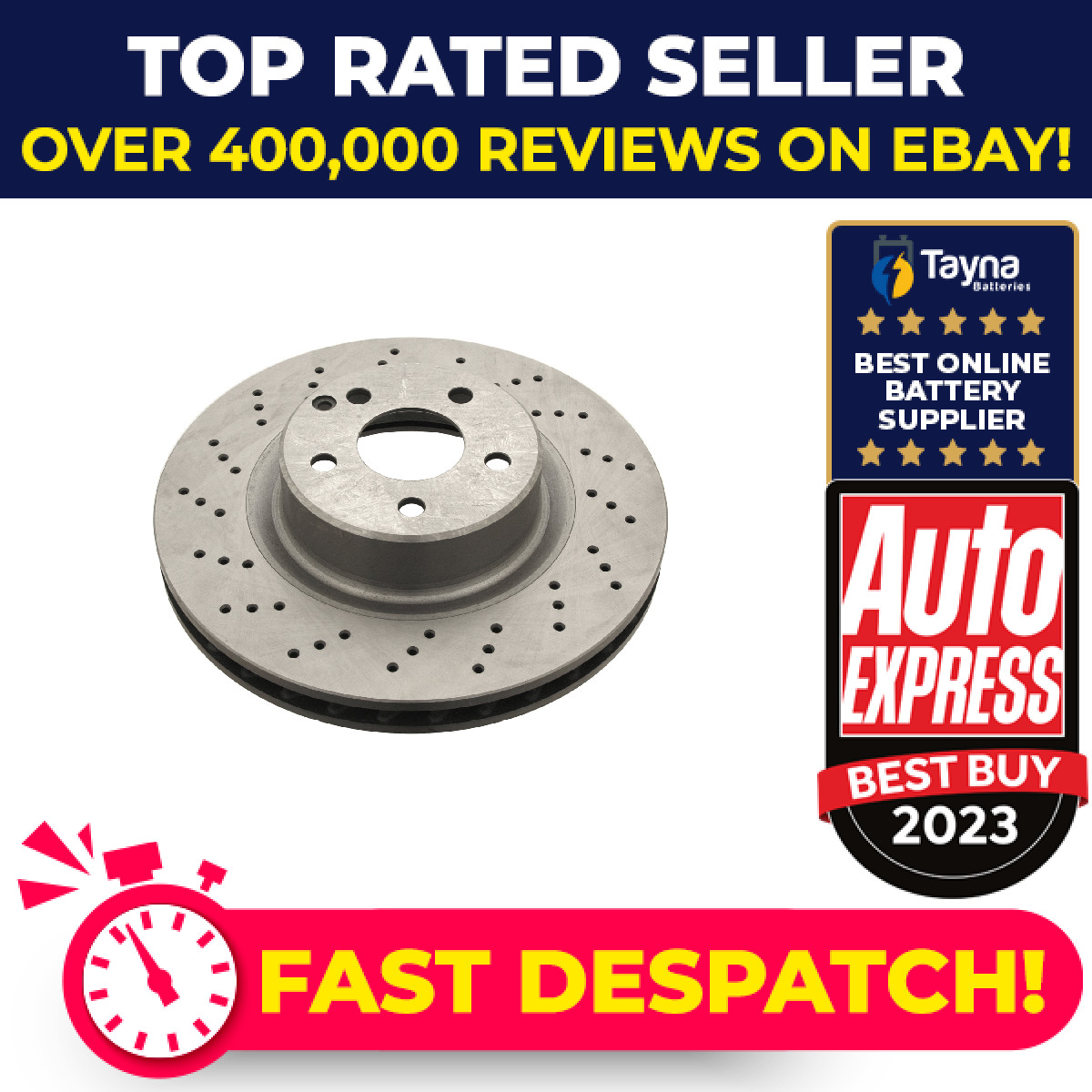 2x Brake Discs Pair Vented fits MERCEDES S65 AMG W220 6.0 Front 04 to 05 330mm
