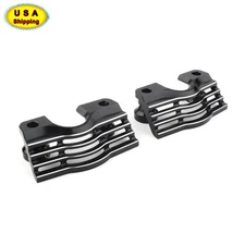 Black CNC Billet Spark Plug Covers For Harley Touring Road Electra Glide FLHT