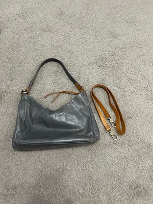 Hobo Grey Delilah Leather Hobo Bag with extra strap