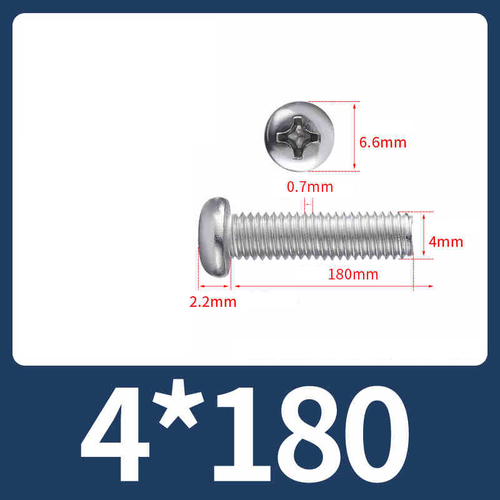 4-5mm Phillips Pan Head Machine Screws 304 Stainless Steel Round Head Bolts - Picture 42 of 76