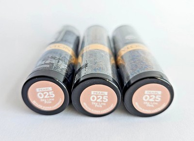 3 PACK Revlon Super Lustrous Lipstick 025 SKY LINE PINK, Pearl Finish New Sealed