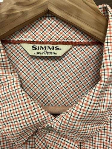 Simms Fishing Shirt Size L Red Used - Picture 3 of 4