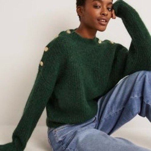 Boden weicher gerippter Strickpullover Knopfleiste grün Mohair Damen Small 105 $ - Bild 3 von 13