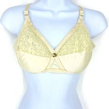 Vintage Ivory Lace Bralette 34C Made in USA Romantic Coquette Lingerie Romantic