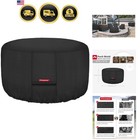 Fire Pit Cover Waterproof 600D Heavy Duty Round Patio Cover Black 32 inch