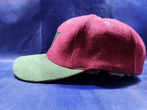Vintage CAT Tokin Mütze weinrot/grün verstellbar Snapback Cap - Bild 5 von 11