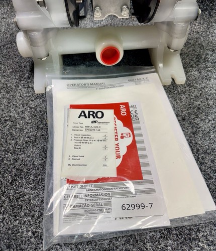 ARO 1" Air Operated Double Diaphragm Pump 6661AJ-322-C Buna-N - Picture 7 of 8