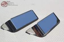 7 x6 Stainless Headlight Visors Two Lamp Rectangle Light Bulb System Car Truck