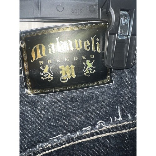 Makaveli Men’s Jeans Baggy Loose Fit 30x32 Blue 2Pac Denim Pants Y2K Vintage Tab - Bild 10 von 11