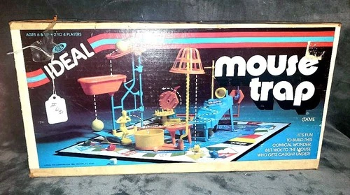 Mouse Trap Vintage Board Game 1970 by Ideal (Original Box Complete)