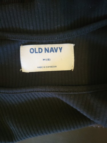 Mädchen Langarm gerippt Baumwolle Kleider Größe 8 (M) rosa und schwarz Old Navy Neu ohne Etikett - Bild 9 von 9