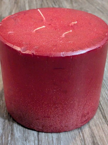 Große 4 Docht Stumpenkerze 5x6 Immergrün und Efeu Rot Neu Offener Karton Zimt Apfel - Bild 10 von 15