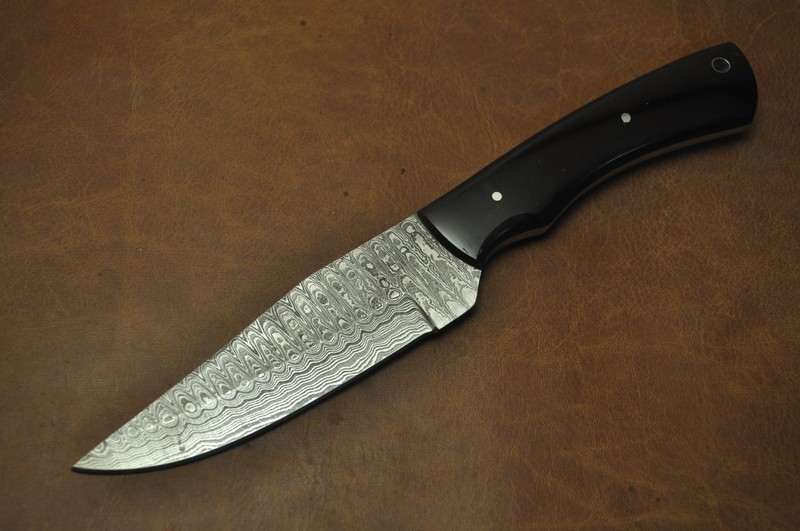 Custom Handmade Damascus knife With Awesome Resin Handle With Sheath 77