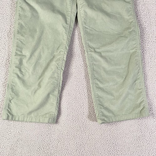Levis Corudroy Carpenter Pants Women 32 (34x31) Green Wide Baggy Lightweight NEW - Picture 3 of 12